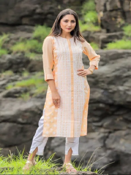 Buy Pink Embroidered Kurti with Pants Set for Women Online in India