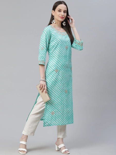 fcity.in - Women Fancy Kurti In Black And White Color Flower / Charvi  Fabulous